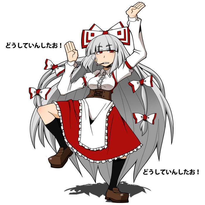 alternate_costume, armband, azuman, bad_hands, blouse, bow, cigarette, dancing