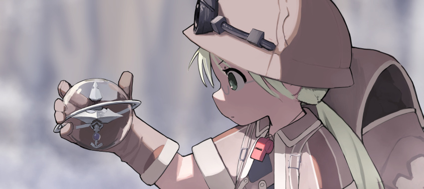 1girl, absurdres, backpack, bag, blonde_hair, blurry, blurry_background, brown_bag