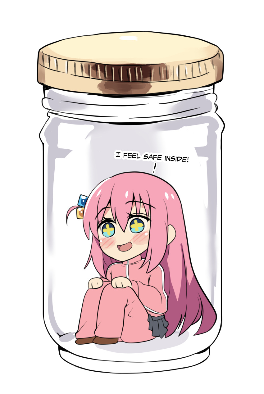 +_+, 1girl, :d, absurdres, blush, blush_stickers, bocchi_the_rock!, chibi