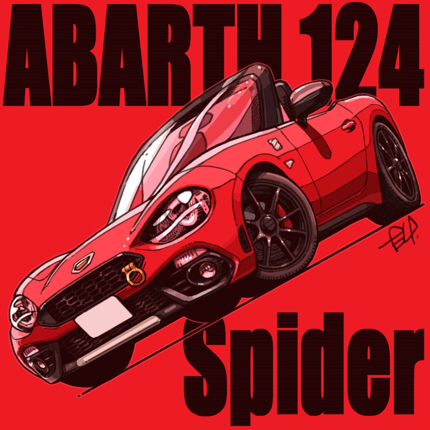 abarth, car, convertible, fiat, fiat_124_spider, highres, motor_vehicle, no_humans