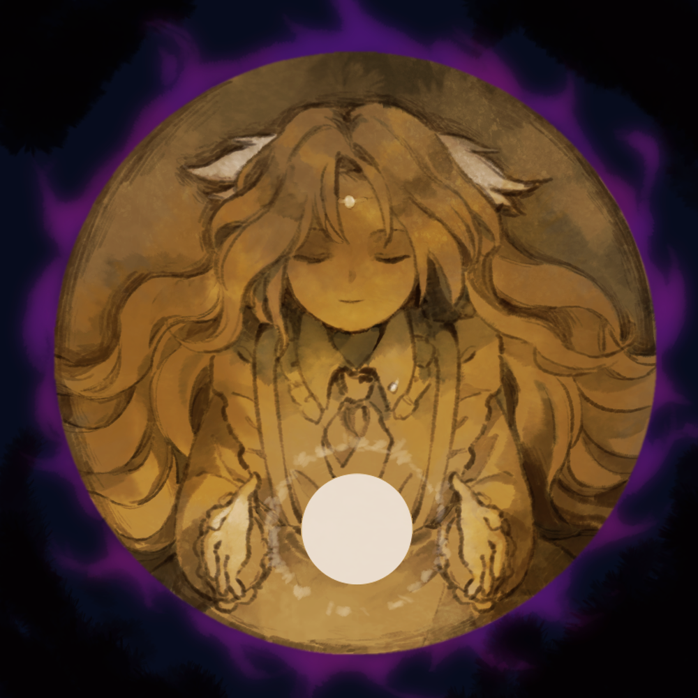 1girl, ascot, aura, closed_mouth, coin, curly_hair, energy, forehead