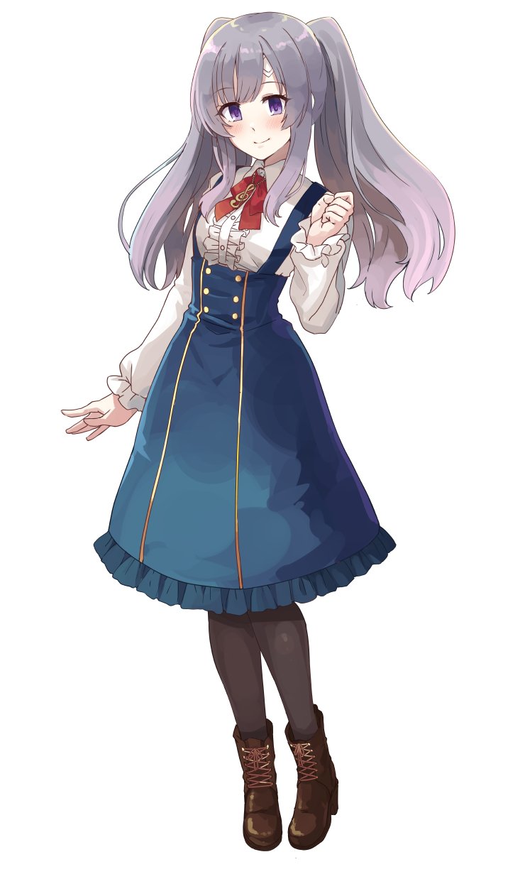 1girl, bandaid, bandaid_on_face, bandaid_on_forehead, black_pantyhose, blue_skirt, blush, boots