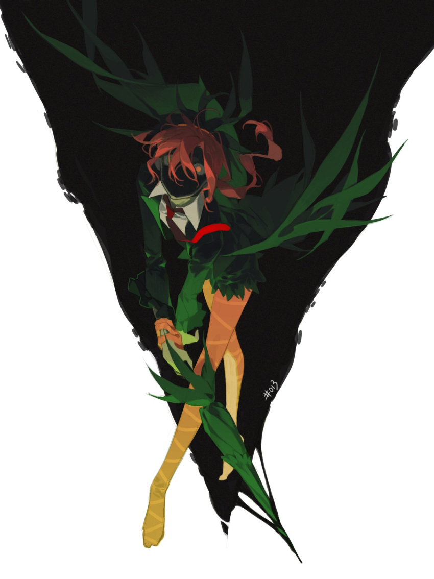 1other, amano_meme, black_feathers, black_jacket, black_vest, dream_of_a_black_swan, e.g.o_(project_moon), employee_(lobotomy_corporation)