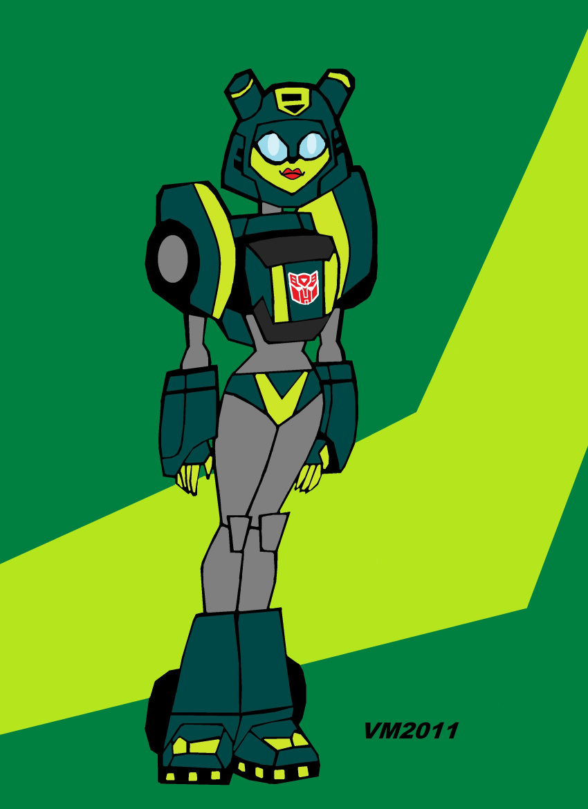 1girl, absurdres, armor, autobot, blue_eyes, can't_be_this_cute_2, colored_skin, glyph_(transformers)