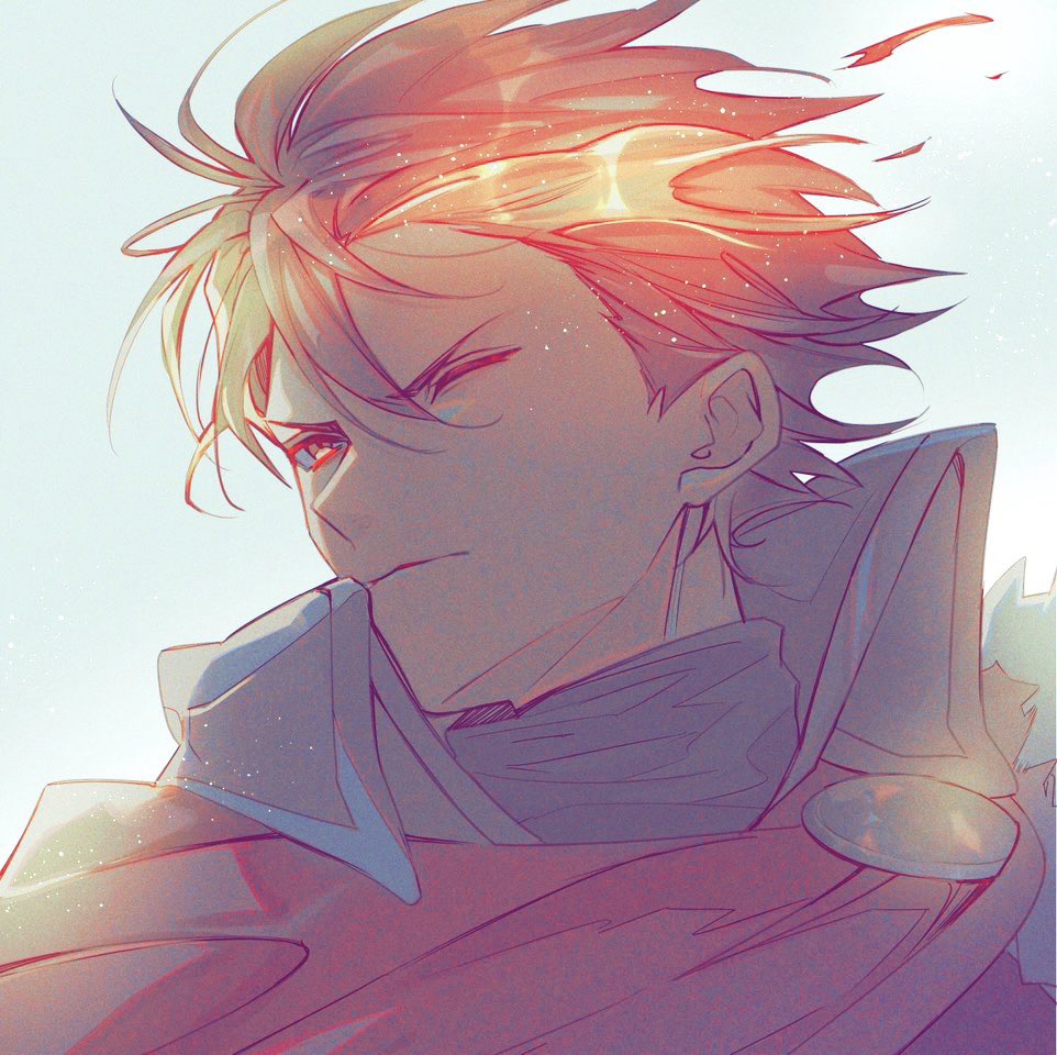 1boy, closed_mouth, diamant_(fire_emblem), fire_emblem, fire_emblem_engage, furrowed_brow, hair_between_eyes, high_collar