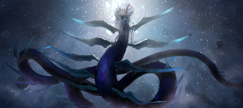 absurdres, asaki_(asaki_vision), beard, duel_monster, extra_eyes, facial_hair, fins, ghoti_of_the_deep_beyond