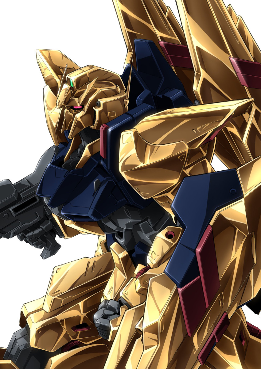 arm_shield, beam_rifle, clenched_hand, commentary_request, delta_gundam, energy_gun, gun, gundam