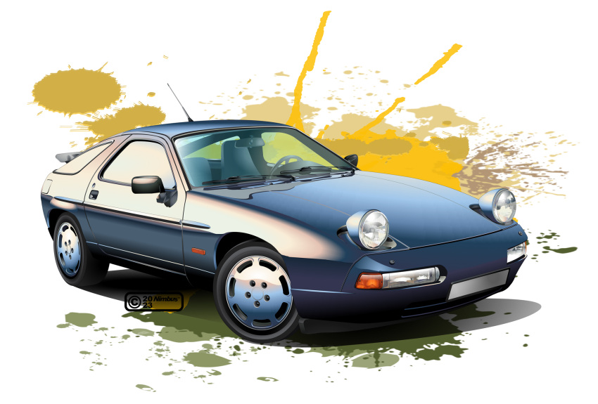 2023, artist_name, blue_car, car, commentary_request, headlight, highres, left-hand_drive