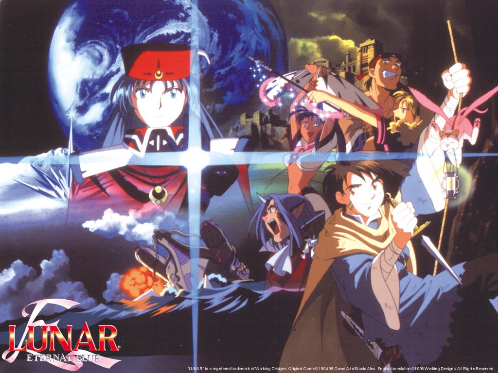 dragonship_destiny, hiro_(lunar), jean_(lunar), lemina_ausa, lucia_(lunar), lunar, lunar_2:_eternal_blue, ronfar, ruby_(lunar), white_knight_leo