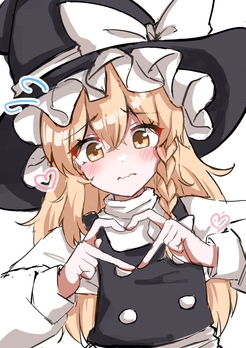 1girl, absurdres, black_headwear, blonde_hair, bow, braid, closed_mouth, commentary_request