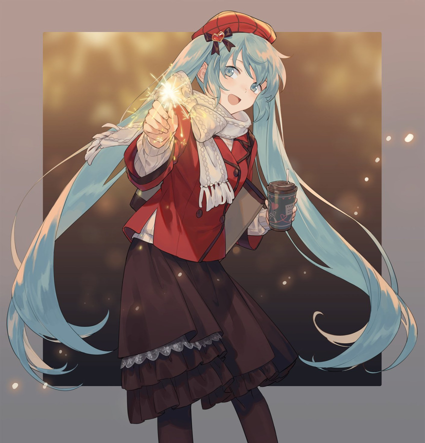 1girl, alternate_costume, bag, beret, bingdu_3927, black_pantyhose, black_ribbon, blazer