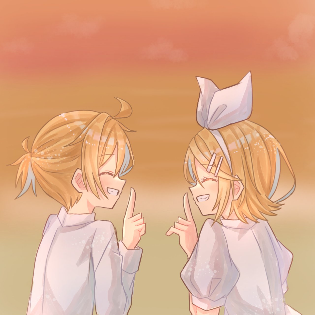 1boy, 1girl, aged_down, ahoge, allen_avadonia, aquamarinu, blonde_hair, bow
