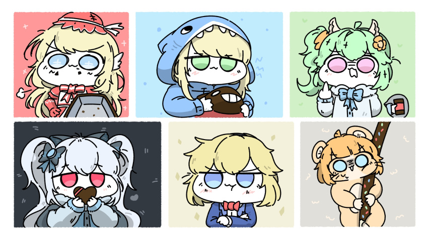 6+girls, alpaca_ears, animal_ears, blush, chocochilla456, cosplay, eight-tailed_fox_nari, future_princess