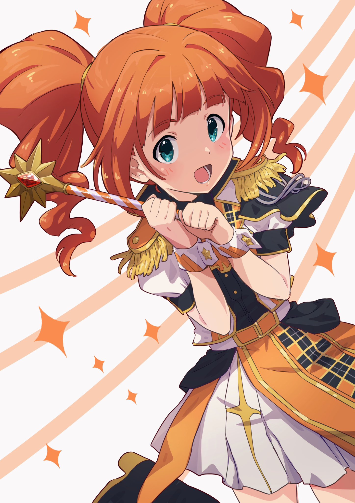 1girl, aqua_eyes, armor, belt, black_footwear, black_shirt, blush, boots