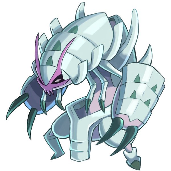 +_+, claws, closed_mouth, commentary_request, dusk_poke27, full_body, golisopod, looking_down