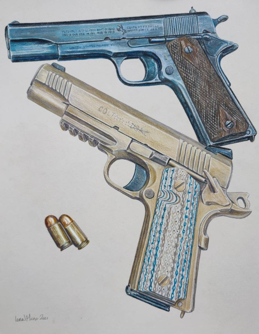ammunition, cartridge, colored_pencil_(medium), commentary, company_name, crossed_out, dated, english_commentary