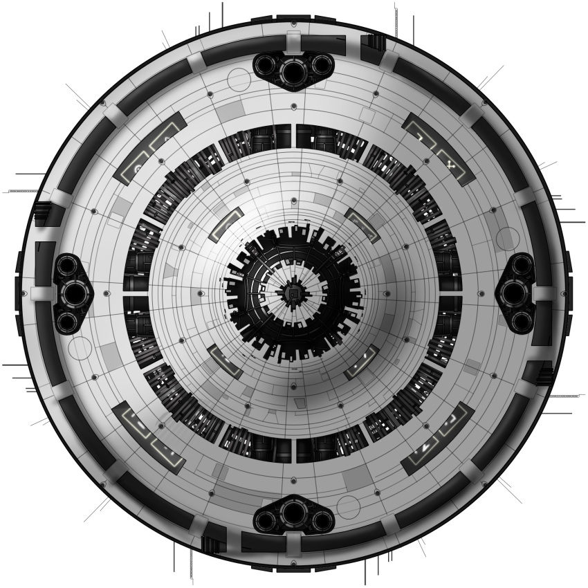 battleship_(eve_online), chavito34, commentary, concept_art, english_commentary, eve_online, flying_saucer, from_above