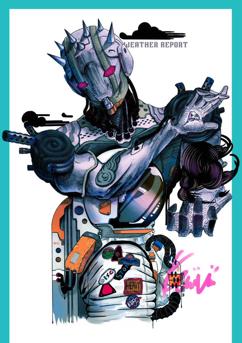 absurdres, astronaut, cable, character_name, clouds, diamond_(gemstone), highres, jojo_no_kimyou_na_bouken