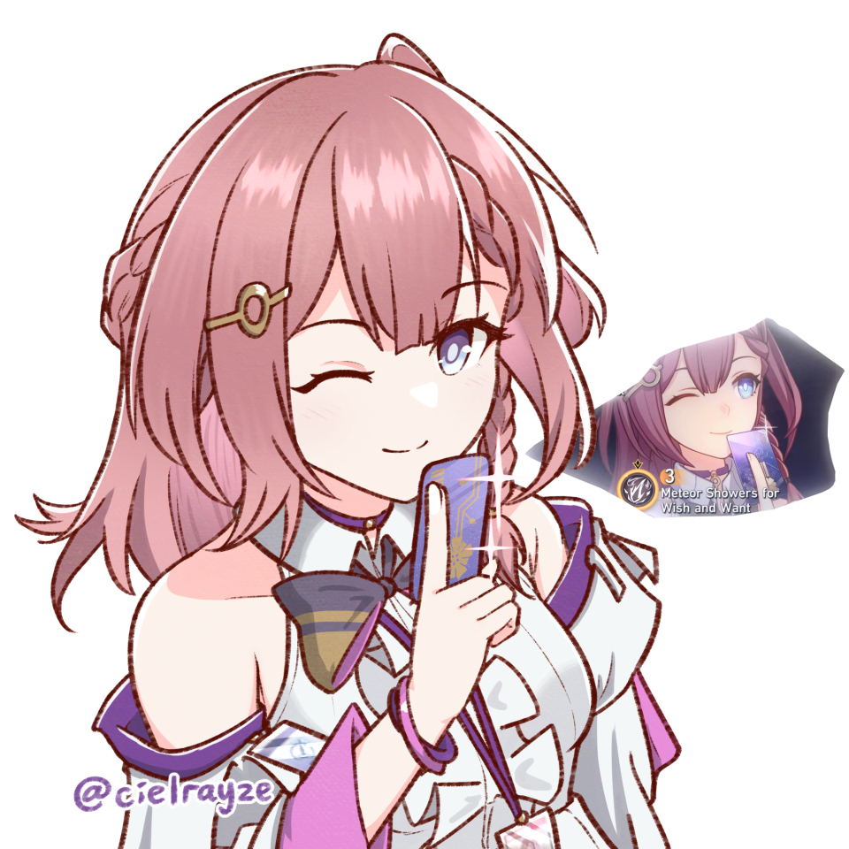 1girl, asta_(honkai:_star_rail), blue_eyes, braid, breasts, cielrayze, commentary_request, credit_card