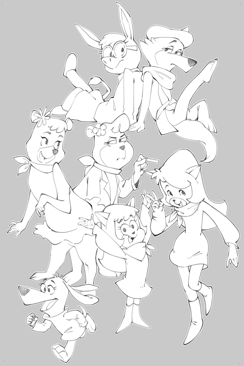 augie_doggie, baba_looey, cattanooga_cats, cigarette, cindy_bear, coat, comparison, glaring