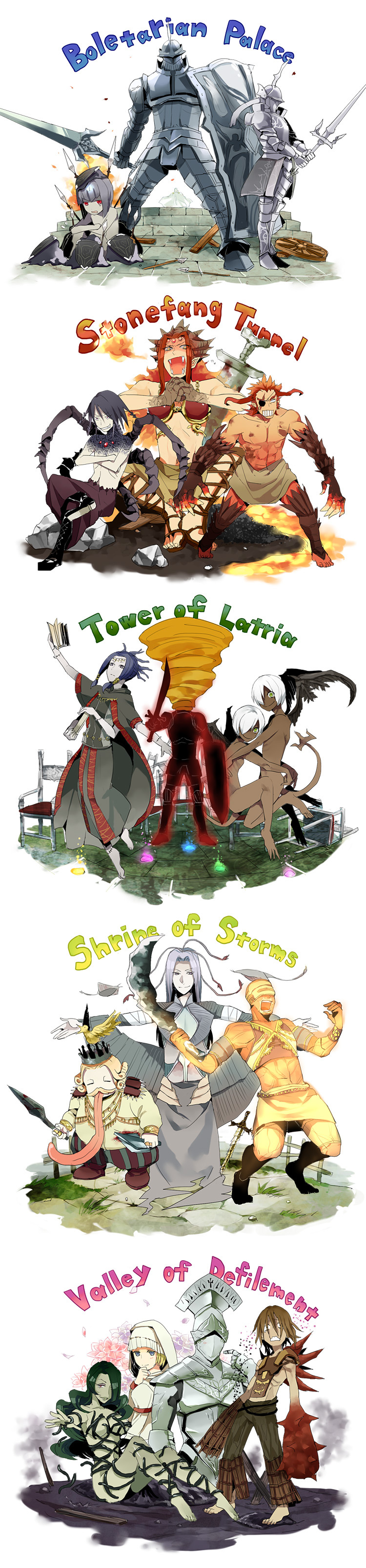 adjudicator, armor, armor_spider, black_hair, blonde_hair, blue_eyes, blue_hair, blush