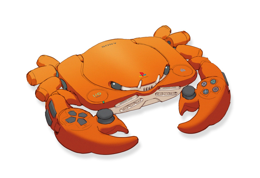 absurdres, anh_dang, commentary, controller, crab, dualshock, english_commentary, game_console