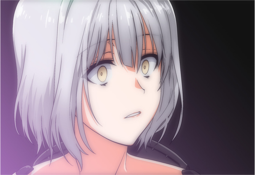 1girl, choppy_bangs, close-up, girls_frontline, grey_hair, henshako, rpk-16_(boss)_(girls'_frontline), rpk-16_(girls'_frontline)
