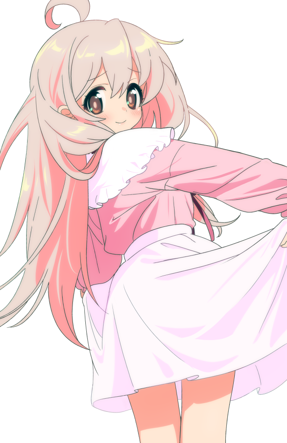 1girl, blush, brown_eyes, genderswap, genderswap_(mtf), long_hair, long_sleeves, looking_at_viewer