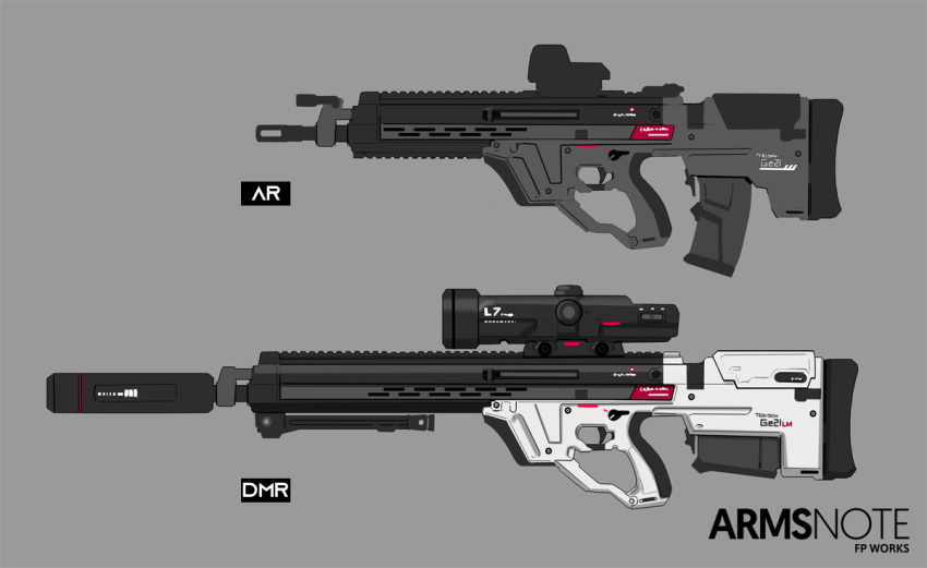 arms_note, artist_name, assault_rifle, bipod, bullpup, copyright_name, designated_marksman_rifle, english_text