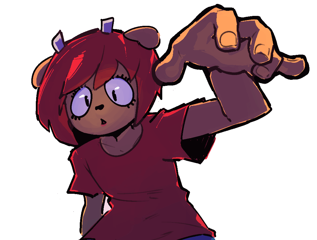 1girl, animal_ears, black_eyes, commentary, furry, furry_female, horns, lammy_(um_jammer_lammy)