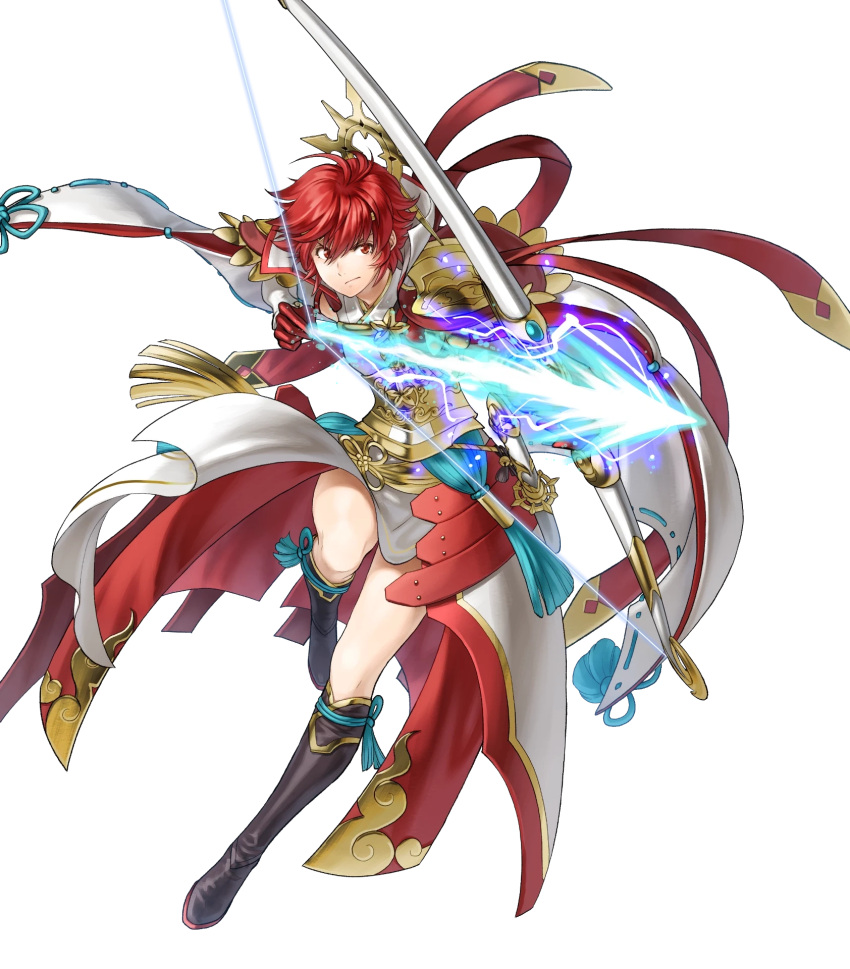 1girl, arm_guards, armor, arrow_(projectile), boots, bow_(weapon), cape, circlet