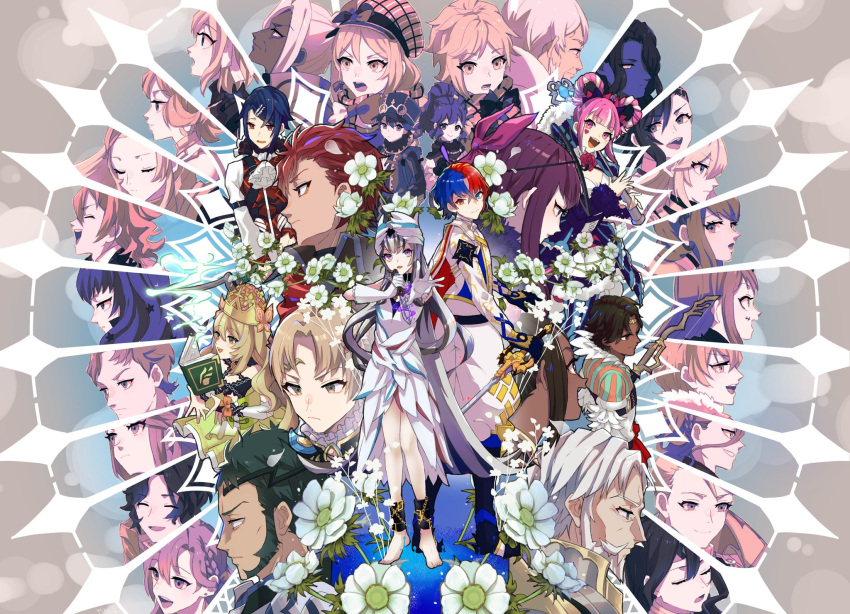 6+boys, 6+girls, :d, absolutely_everyone, alcryst_(fire_emblem), alear_(fire_emblem), alear_(male)_(fire_emblem), alfred_(fire_emblem)