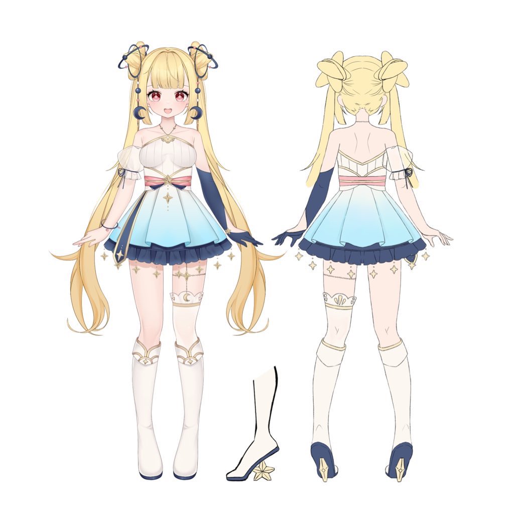 1girl, :d, asymmetrical_legwear, axtre_luraine, axtre_luraine_(artist), back, bare_shoulders, blunt_bangs