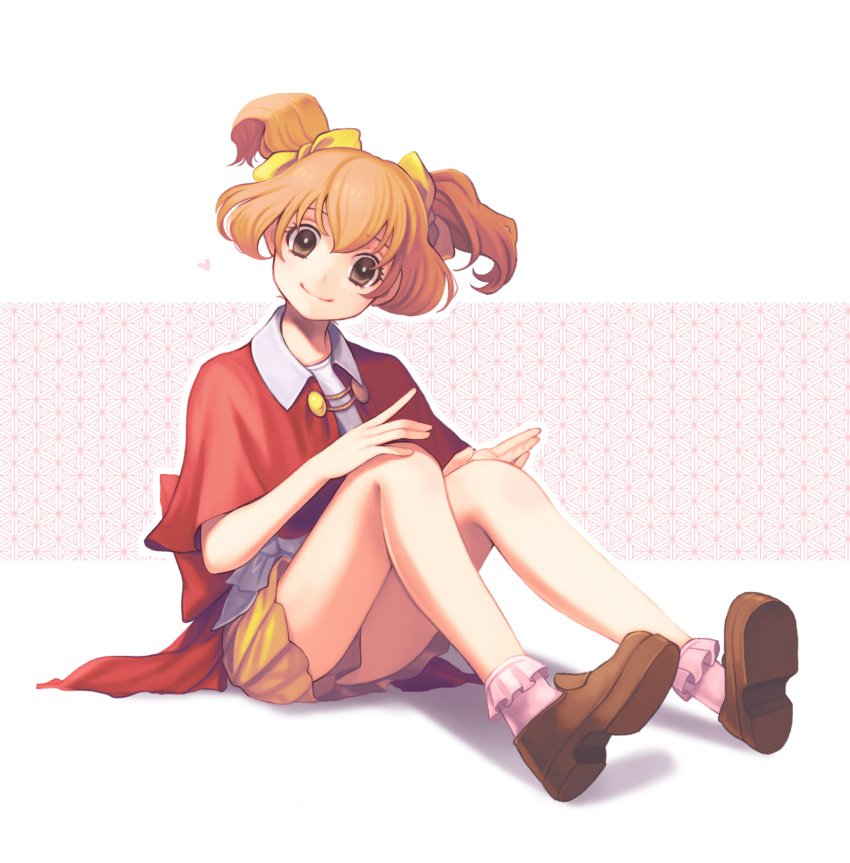 1girl, arc_the_lad, arc_the_lad_ii, bobby_socks, bow, choko_(arc_the_lad), closed_mouth, dress