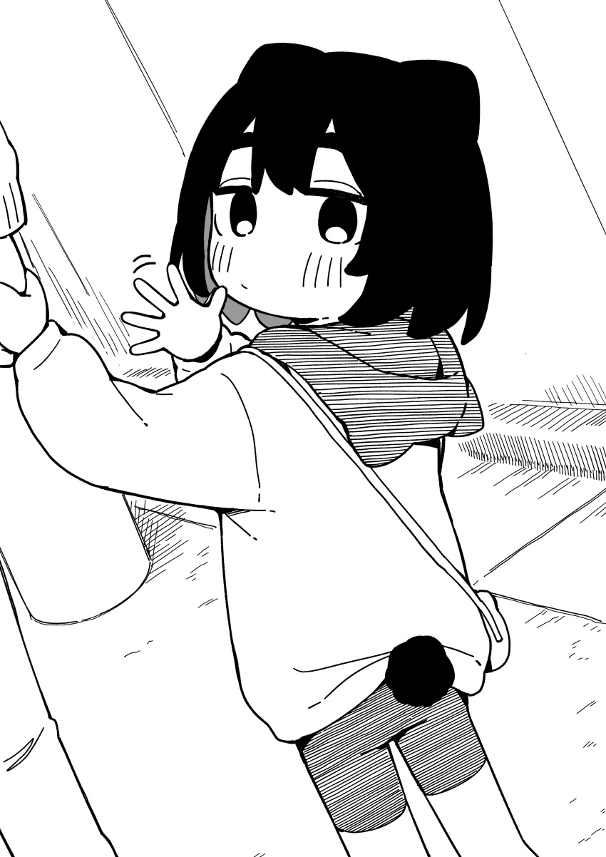 2girls, absurdres, animal_ears, animal_hood, bag, blush, closed_mouth, commentary