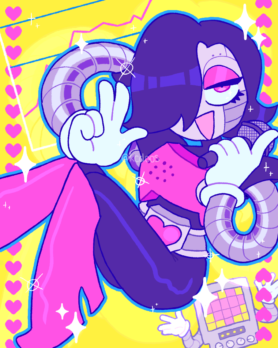 content_rating, deltarune, gloves, heart, humanoid_robot, kcdoos, mechanical_arms, mettaton, mettaton_ex, microphone, open_mouth, pink_footwear, robot, surprised, undertale, white_gloves