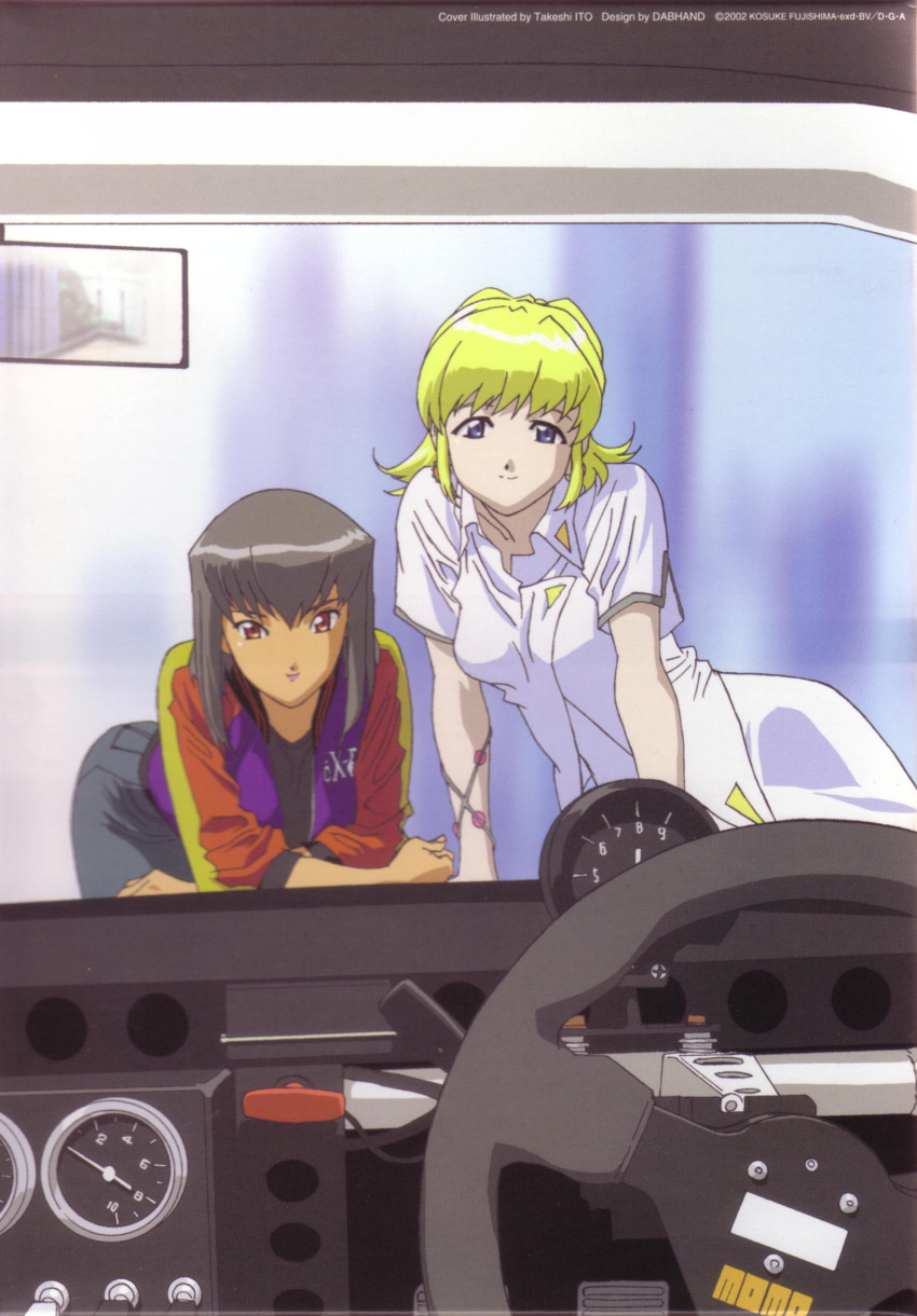 highres, ito_takeshi, itou_takeshi, kazama_rei, nina_anna_thunder, official_art, steering_wheel