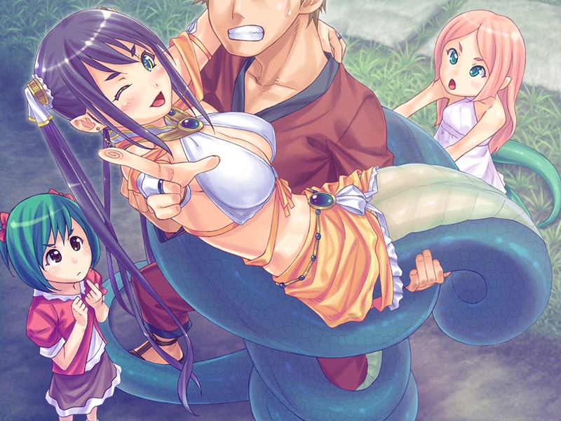 bubuduke, bubuzuke, game_cg, jewel_(mamonomusume), lamia, mamonomusume_to_no_seikatsu, mamonomusume_to_no_seikatsu_~ramia_no_baai~, monster_girl