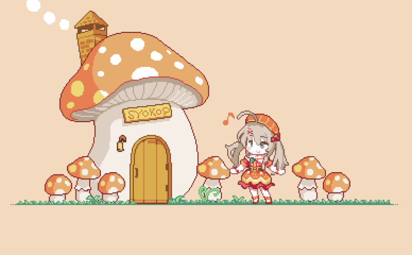 1girl, ahoge, animated, animated_gif, blinking, bow, brown_hair, chibi