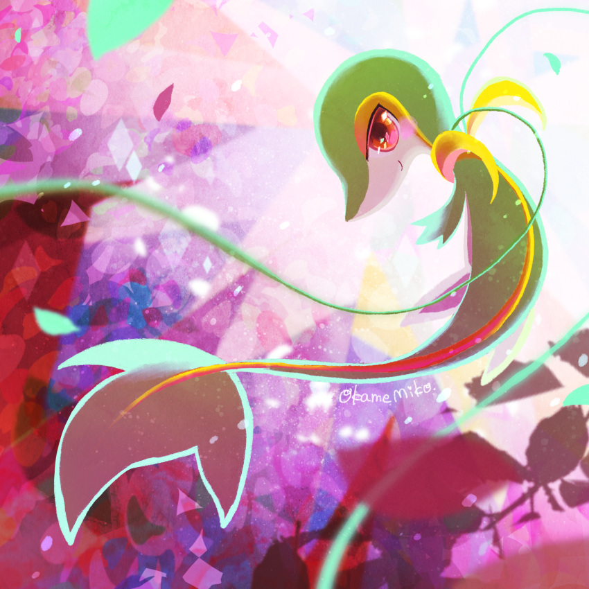 creature, diamond_(shape), highres, leaf, no_humans, okame_miko, plant, pokemon