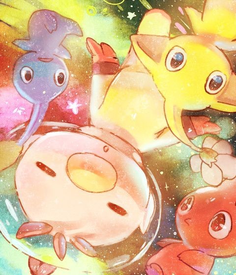 1boy, alien, b_spa_gyoreva, bad_id, bad_link, bad_pixiv_id, big_nose, blue_pikmin