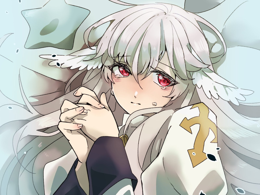 1girl, arch_bishop_(ragnarok_online), blush, closed_mouth, commentary_request, cross, datenshi_no_fu, dress