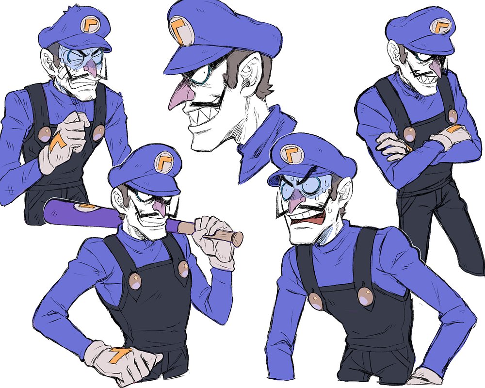 ._., 1boy, ame999garnet, bandage_on_face, bandages, baseball_bat, big_nose, blue_eyeliner