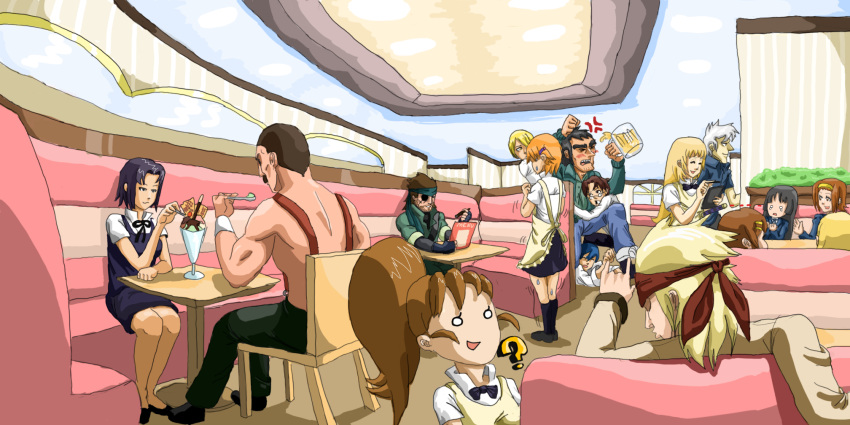 akiyama_mio, awesome, freddie_mercury, hirasawa_yui, k-on!, kotobuki_tsumugi, maid, metal_gear_solid