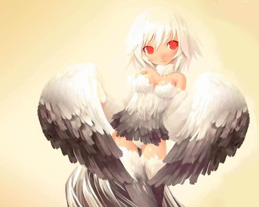 red_eyes, shigatake, soft_beauty, tagme, wings