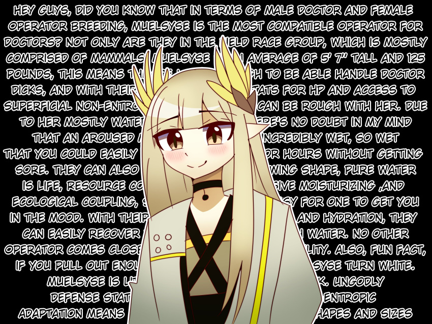 1girl, absurdres, arknights, black_background, black_choker, blunt_bangs, brown_eyes, brown_hair
