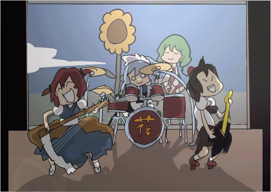 @_@, ^_^, animated, animated_gif, ascot, band, bow, braid