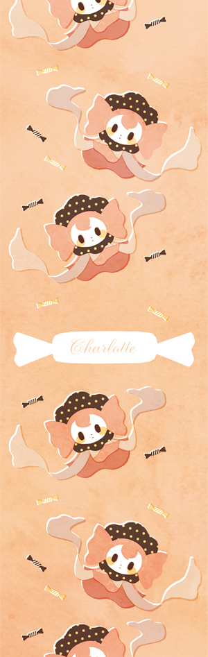 1girl, black_eyes, character_name, charlotte_(madoka_magica), doll, dress, facial_mark, light_frown