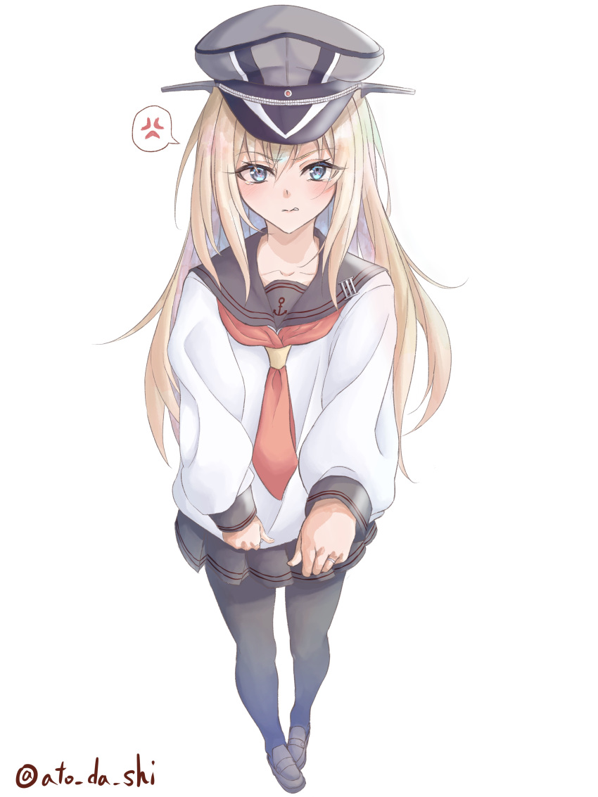 1girl, absurdres, akatsuki_(kancolle), akatsuki_(kancolle)_(cosplay), atodashi, bismarck_(kancolle), black_pantyhose, black_sailor_collar