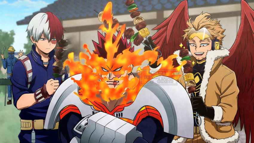 0ksiri0, 4boys, angry, best_jeanist, blank_eyes, blonde_hair, blue_eyes, boku_no_hero_academia